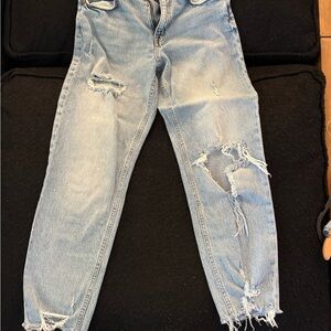 Distressed Light Blue Women's Jeans